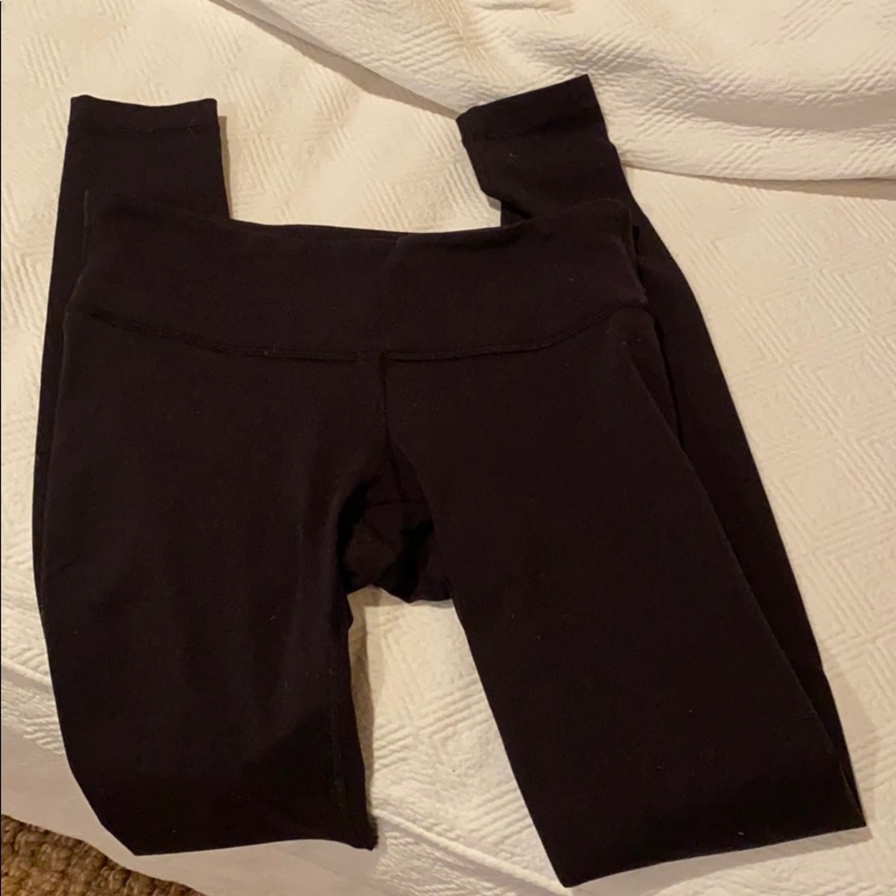 Barley worn mid waist black leggings